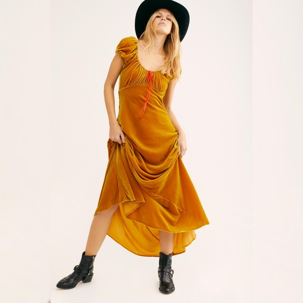 NWOT Free People Delia Empire Maxi Dress. Sz.6